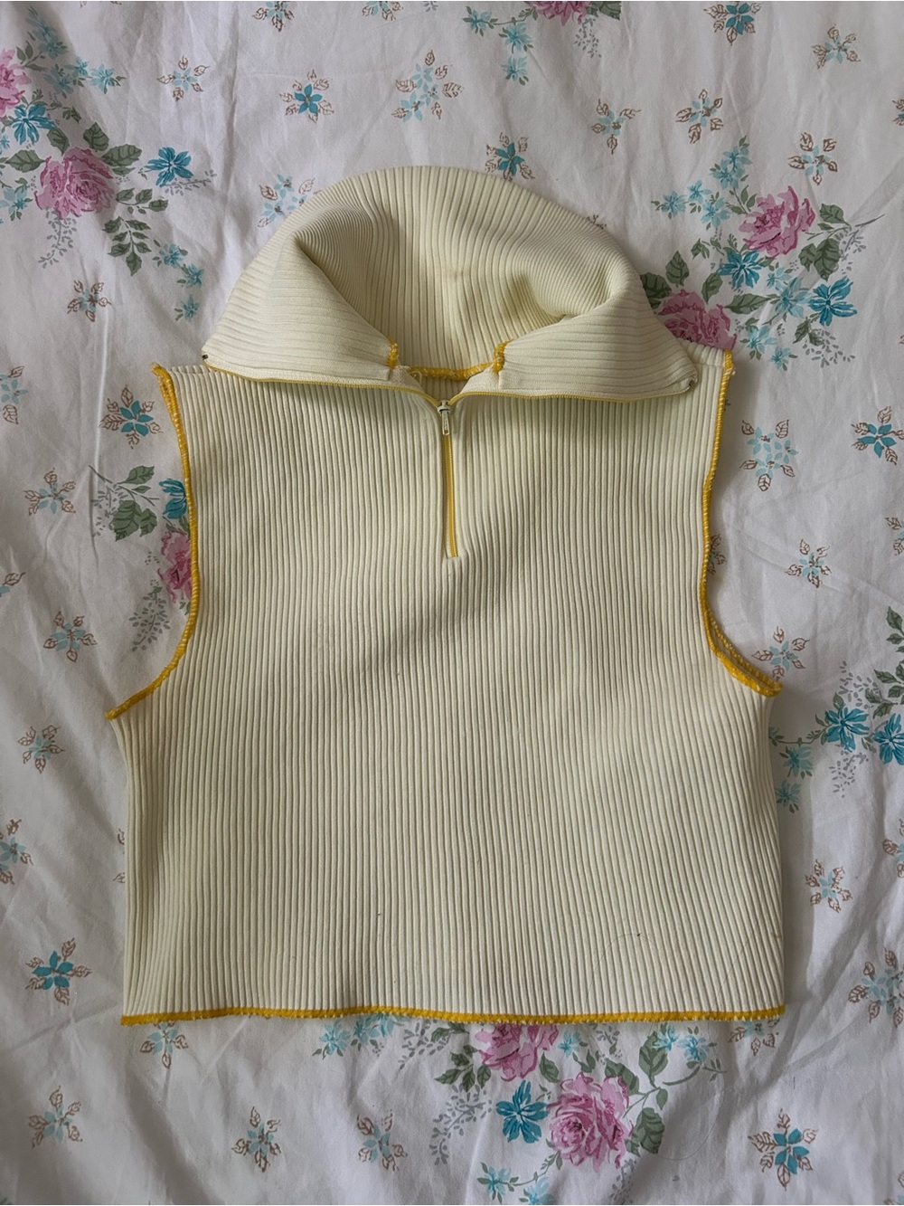 Yellow Ribbed Tank